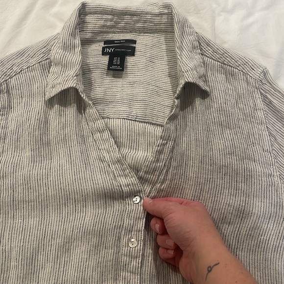 Striped Linen Button Down - Picture 3 of 5